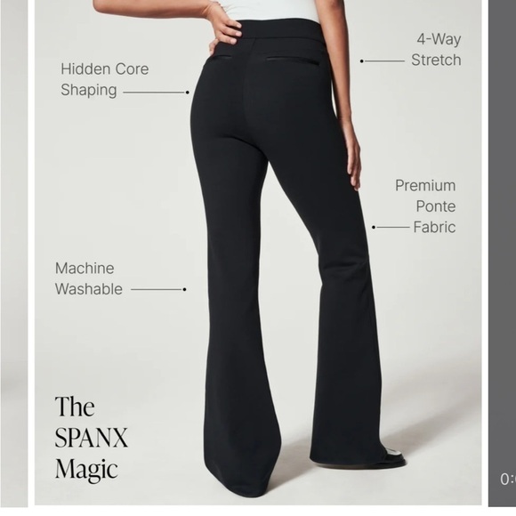 Spanx The Perfect Pant, Hi-Rise Flare Size 1X Petite - Picture 2 of 12